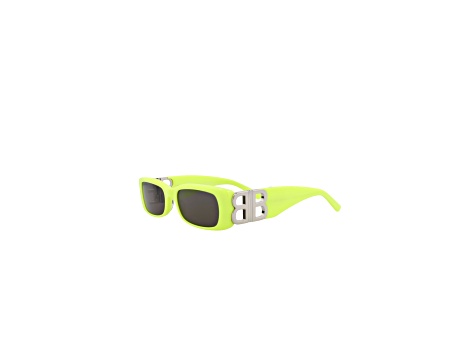 Balenciaga Square Full-Frame Yellow Acetate Sunglasses  display picture 1