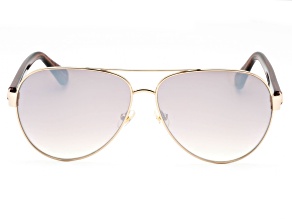 Kate Spade Geneva Gold Pink Aviator Frame / Brown Silver Mirrored Lenses Sunglasses