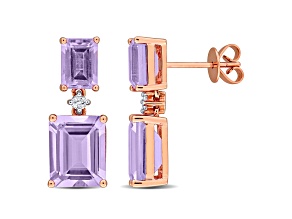 Rose de Frances 10K Pink Gold Earrings 8.15ctw