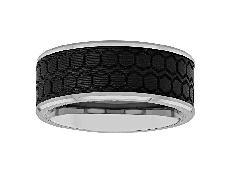 Tungsten Comfortâ„¢ Tungsten Forged Carbon Fiber Inlay Band