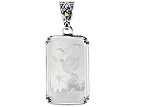 Silver Treasures By Samuel B. 5 grams Dove Of Peace Sterling Silver/18k Yellow Gold Ingot Enhancer