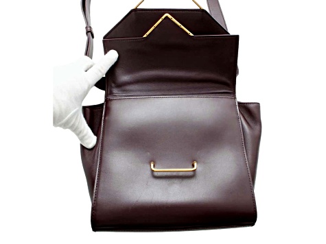 Bottega Veneta Grape Calfskin Leather The Clip Shoulder Bag