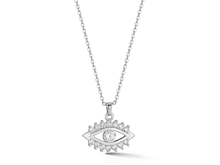 ♡Ra♡ Rachel Zoe Rhodium Over Brass Cubic Zirconia Evil Eye