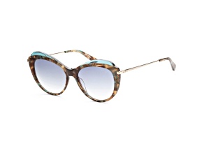 Longchamp Women's 55mm Marble Brown Blue Sunglasses
