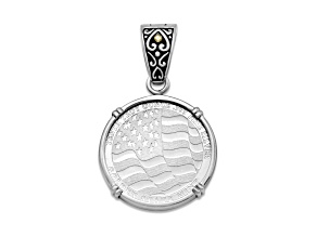 Silver Treasures By Samuel B. Sterling Silver/18k Gold USA American Eagle 1/10oz Coin Enhancer