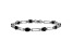 Rhodium Over 14k White Gold Diamond and Sapphire Bracelet