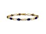 14k Yellow Gold and Rhodium Over 14k Yellow Gold Diamond and Sapphire Bracelet