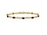 14k Yellow Gold and Rhodium Over 14k Yellow Gold Diamond and Oval Sapphire Bracelet