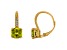 10K Yellow Gold Peridot and Diamond Leverback Earrings 2.70ctw