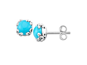 Silver Treasures by Samuel B. Sterling Silver Sleeping Beauty Turquoise Stud Earrings
