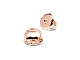 White Cubic Zirconia 14k Rose Gold Studs With Velvet Gift Box 2ctw