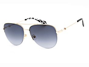 Kate Spade MAISIE Gold Aviator Frame / Gray Lenses Sunglasses