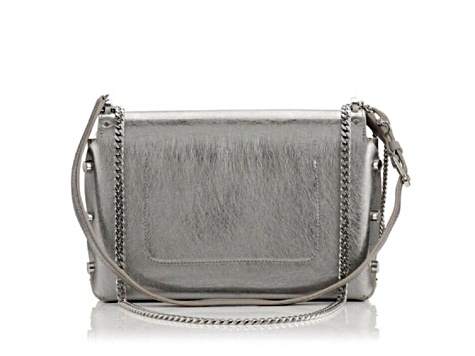 Jimmy Choo Metallic Silver Lockett Crossbody Shoulder Bag