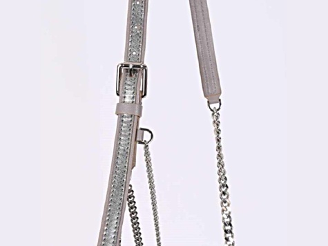 Jimmy Choo Metallic Silver Lockett Crossbody Shoulder Bag