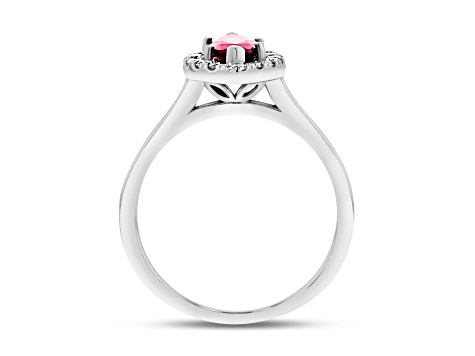 1.37ctw Ruby and Diamond Ring in 14k White Gold