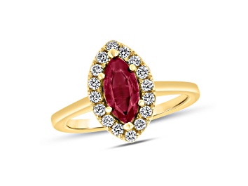 Picture of 1.37ctw Ruby and Diamond Ring in 14k Yellow Gold