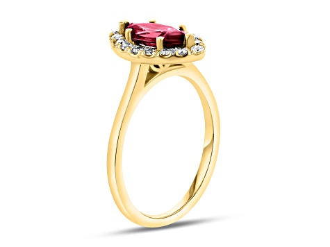 1.37ctw Ruby and Diamond Ring in 14k Yellow Gold