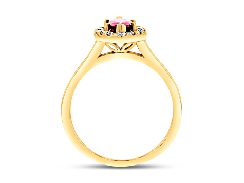 1.37ctw Ruby and Diamond Ring in 14k Yellow Gold