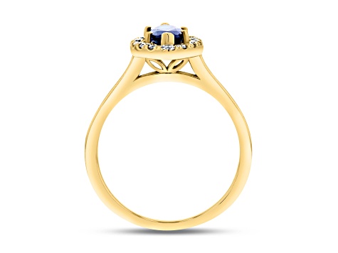 1.37ctw Sapphire and Diamond Ring in 14k Yellow Gold