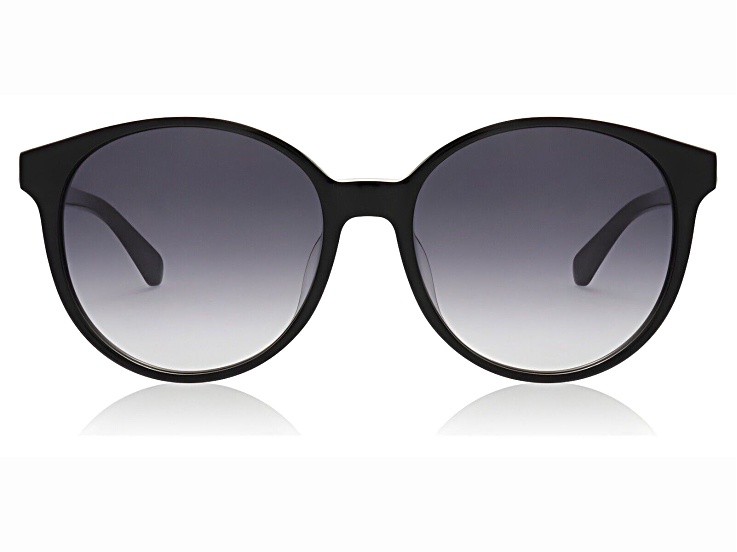 Kate Spade Eliza Black Round Frames / Gray Gradient Lenses Sunglasses