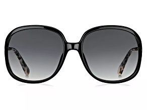Kate Spade Mackenna Black Square Frame / Gray Lenses Sunglasses