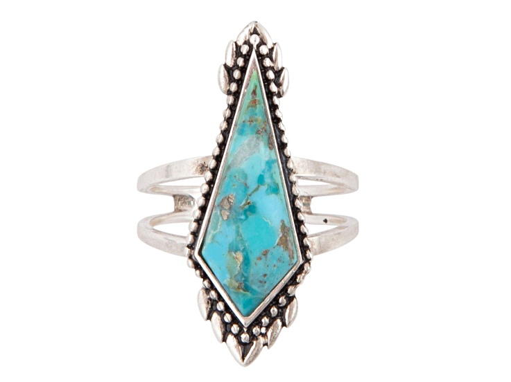 Barse Jewelry Anemone Blue Turquoise and Silver Statement Ring