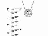 1.00ctw Diamond Cluster Pendant in 14k White Gold