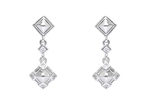 Judith Ripka "Cairo" 0.85ctw Bella Luce® Diamond Simulant Rhodium Over Sterling Silver Earrings