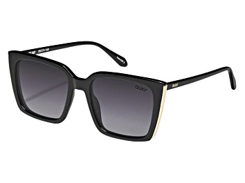 Picture of QUAY "FRONT-COVER" Black Square Frame / Smoke Polarized Lenses Sunglasses