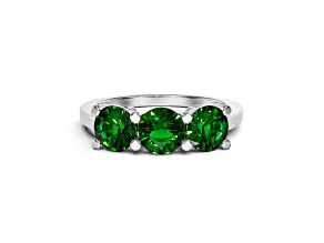 14K White Gold Tsavorite Ring 1.70 ctw