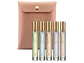 Lovery 6 Pc Gift Set- Includes 5 Floral Eau de Parfums for Women with Faux Leather Pouch