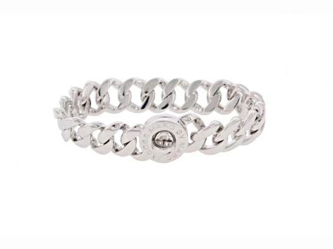 Marc by Marc Jacobs Silver Tone Katie Turnlock Large Bracelet 