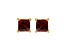 Square Garnet Stud Earrings 2 CTW