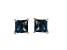 London Blue Topaz Square 14K Yellow Gold Stud Earrings, 2ctw