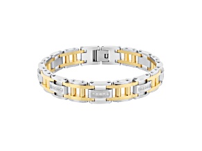 Ion-Plated Yellow Stainless Steel and 0.50ctw Diamond Bracelet