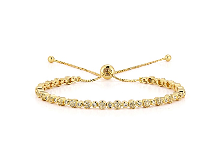 Rachel Zoe 14K Gold Over Brass Cubic Zirconia Adjustable Tennis