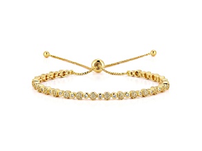 Rachel Zoe 14K Gold Over Brass Cubic Zirconia Adjustable Tennis Bracelet