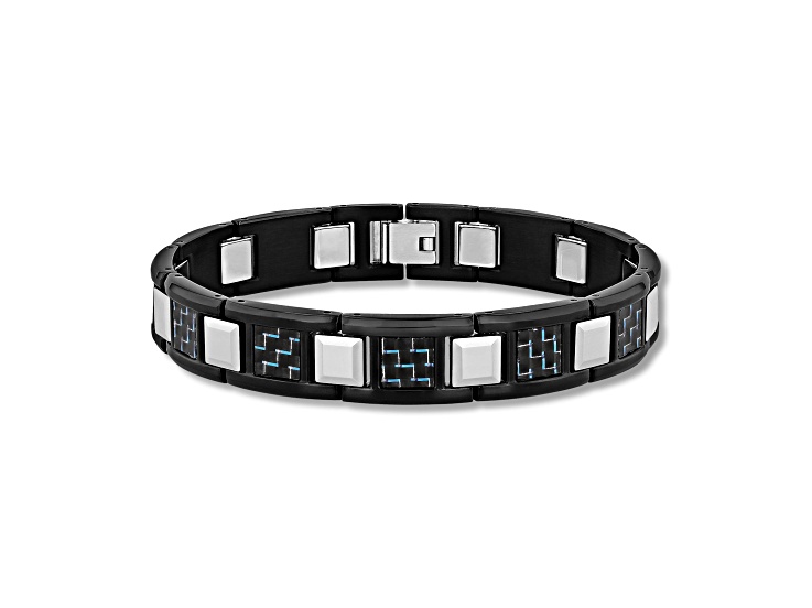 Stainless Steel and Tungsten With Carbon Fiber Bracelet