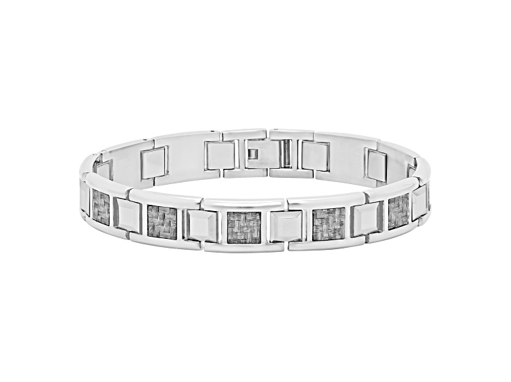 Stainless Steel and Tungsten With Carbon Fiber Bracelet