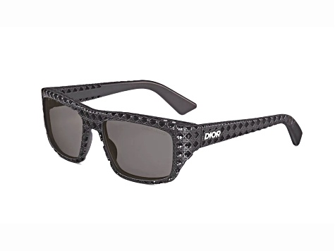 Dior Rectangle Black Frame / Gray Lenses Sunglasses - 1O5ZHA  display picture 2