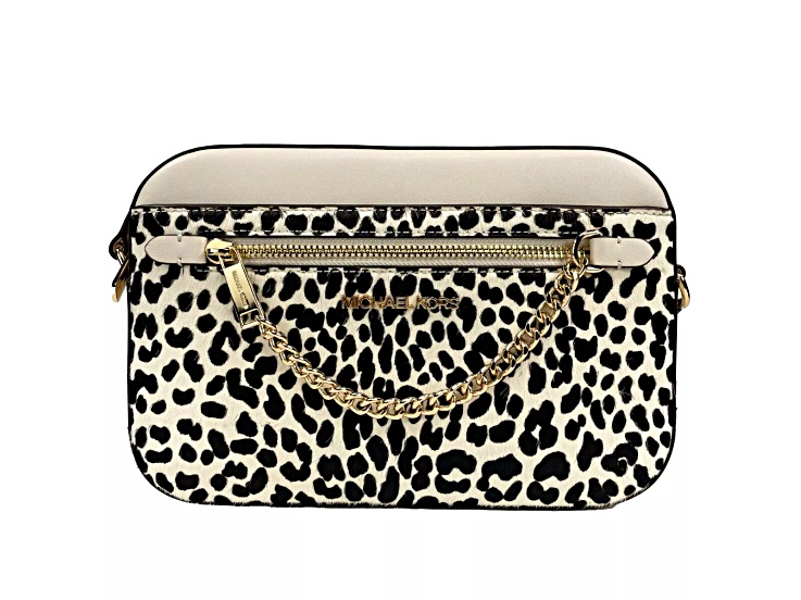 Michael Kors Jet Set East West Zip Chain Crossbody Handbag in Cream Multi