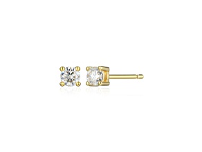 Moissanite 14k Yellow Gold Over Silver Stud Earrings 0.20ctw DEW