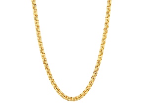 Ion-Plated Stainless Steel Yellow 4MM Box Link Chain Necklace