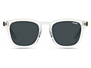 QUAY "JACKPOT" Clear Square Frame / Smoke Lenses Sunglasses
