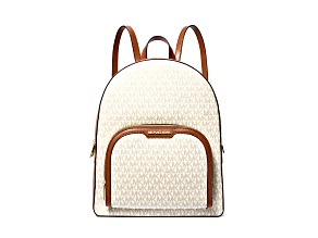 Michael Kors Jaycee Large Backpack in Vanilla Logo