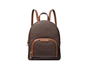 Michael Kors Jaycee Large Backpack in Brown Logo