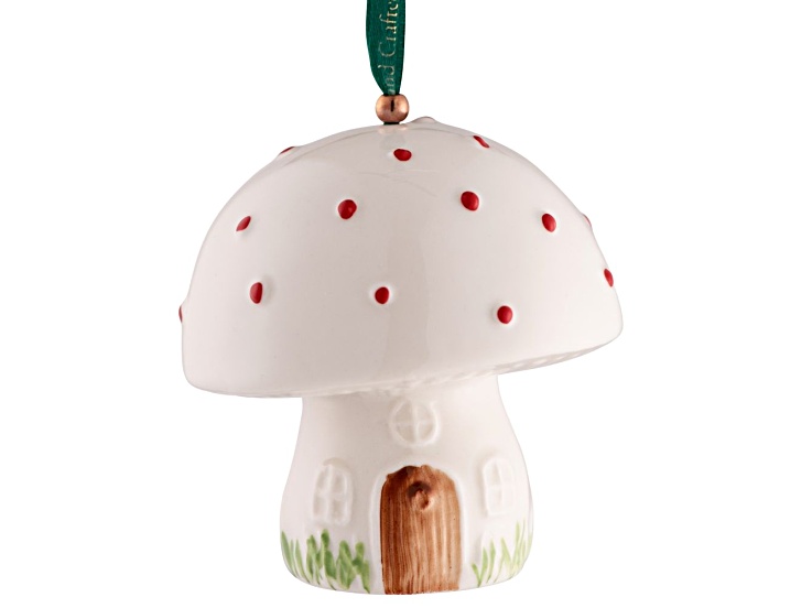 Belleek Toadstool Hanging Ornament