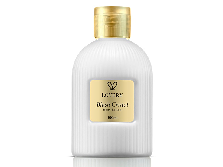 Lovery Blush Cristal Body Lotion - Silky Moisture & Elegant Scent for Women, 3.38 oz (100 ml)