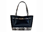Michael Kors Reed Large Belted Tote Shoulder Handbag in Exotic Natural/Black