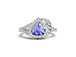 14K White Gold Tanzanite and Diamond Ring 0.90 ctw